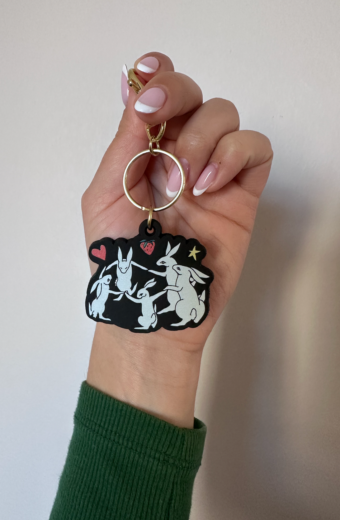 dancing bun keychain