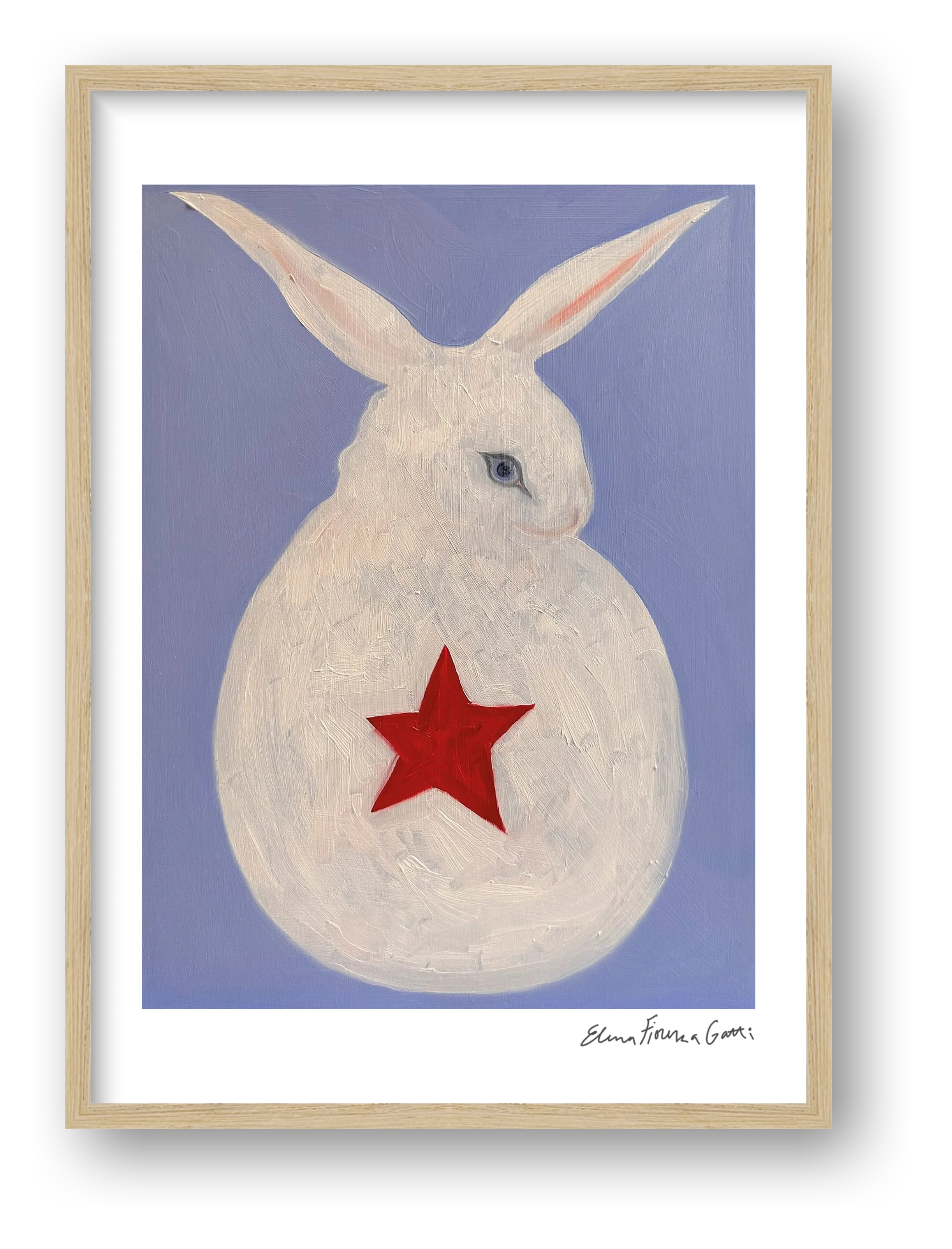 red star bun — framed