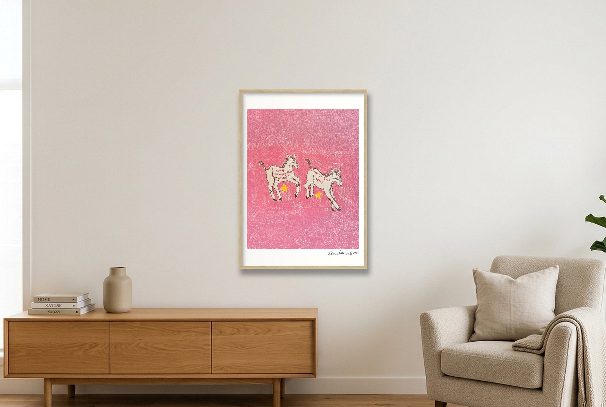us — A1 (59×84cm, 23×33") Oak Frame
