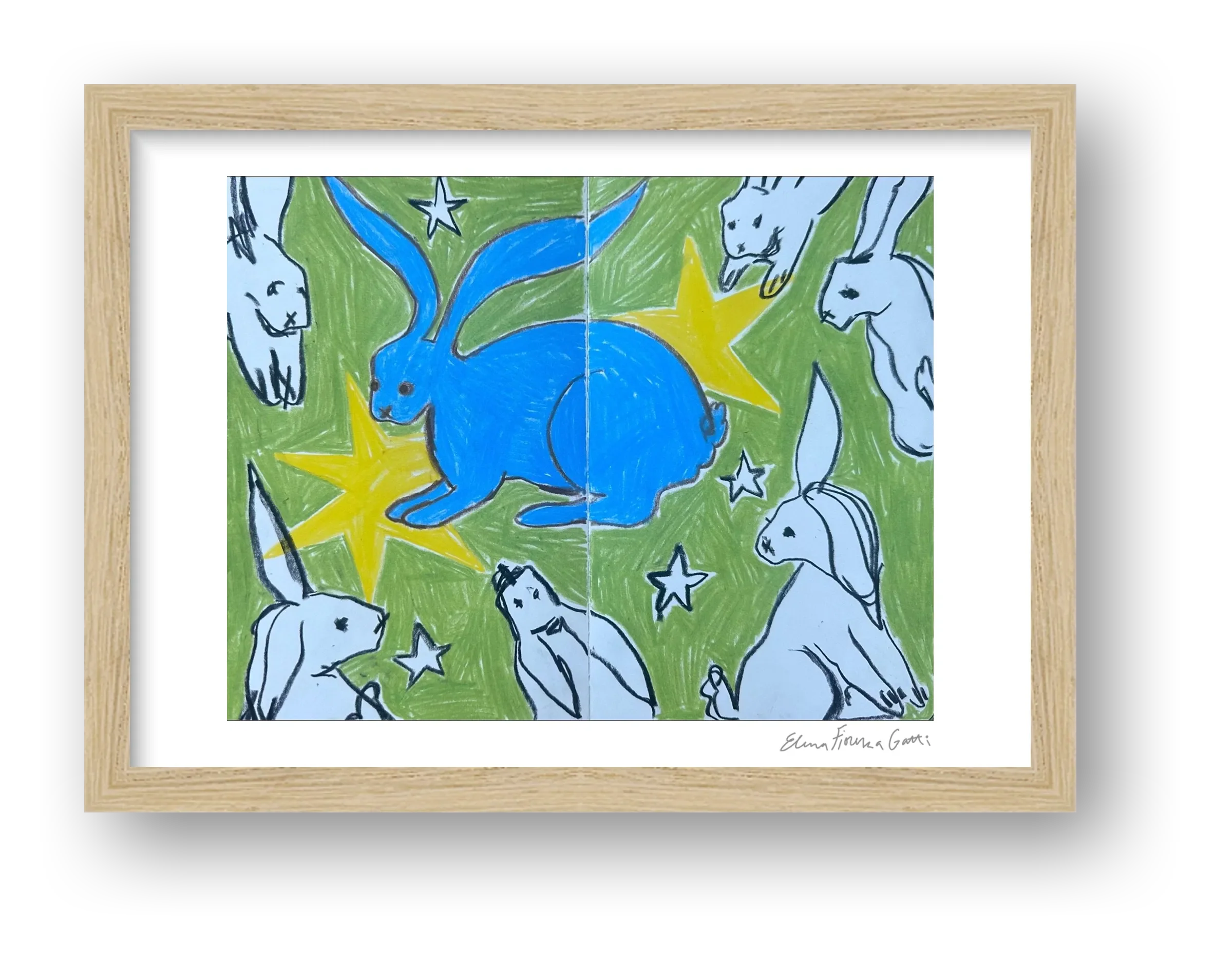 the blue bun — framed