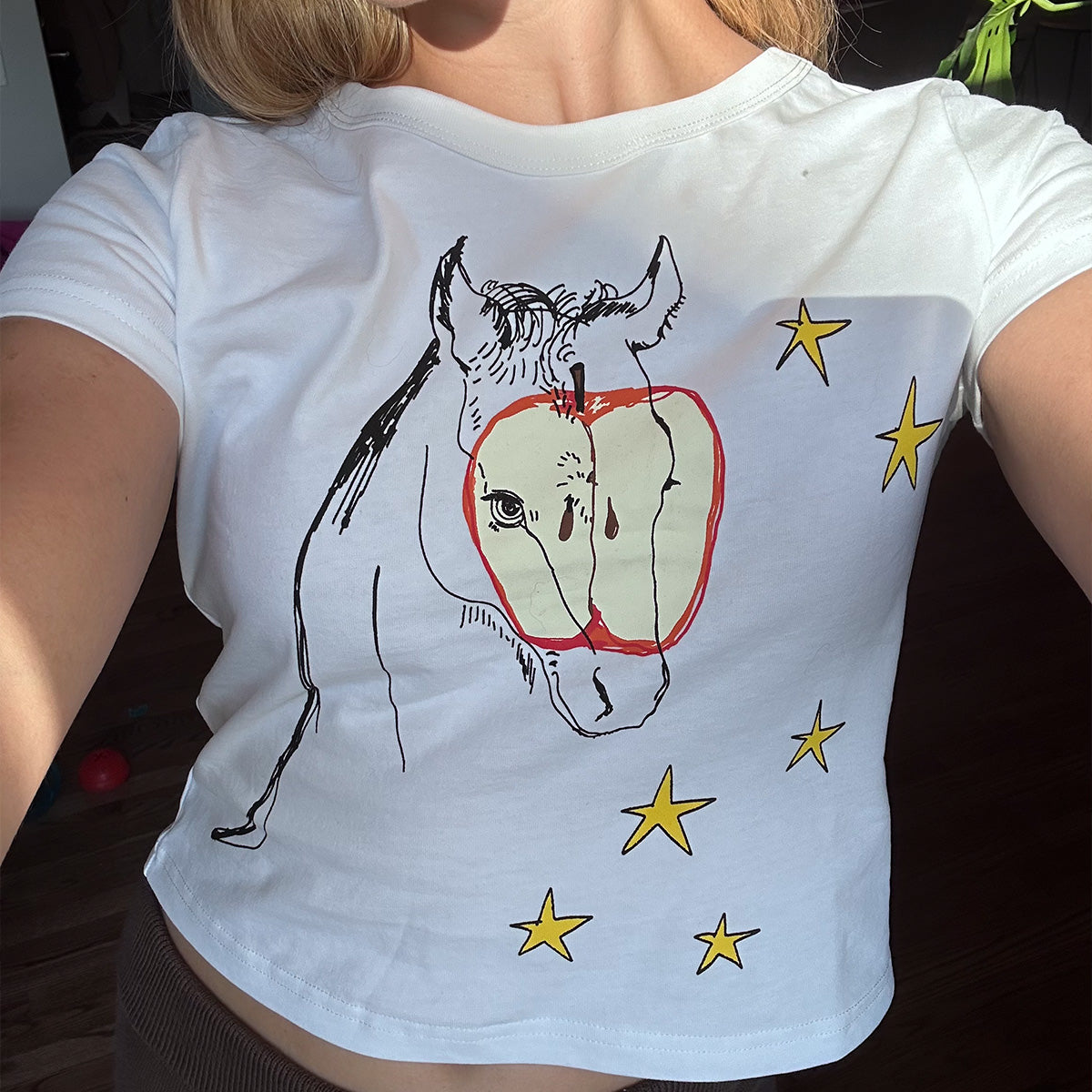 horse girl baby tee