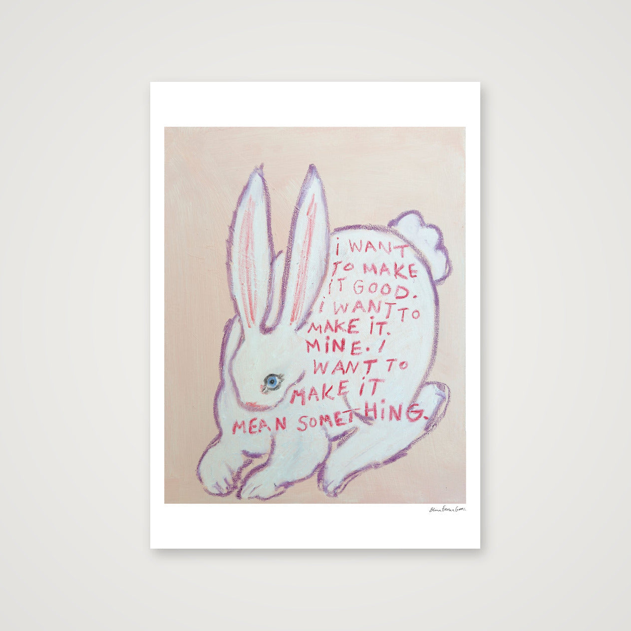 mean it — A1 (59×84cm, 23×33") Print only