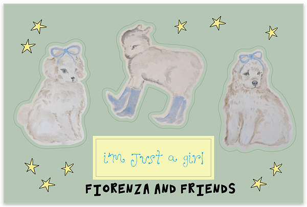 april v2 fiorenza frienza sticker sheet