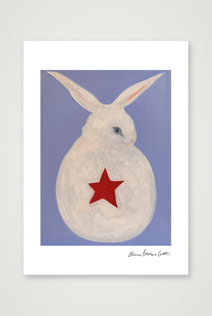 red star bun — A5 (15×21cm, 6×8") Print only