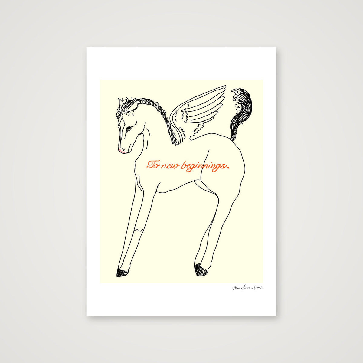 to new beginnings — A2 (42×59cm, 17×23") Print only