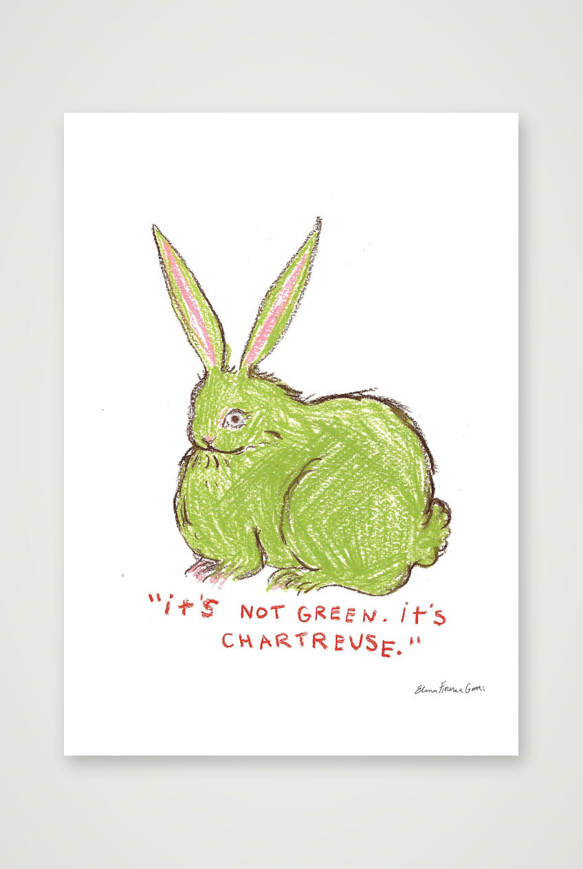 chartreuse bun — A2 (42×59cm, 17×23") Print only