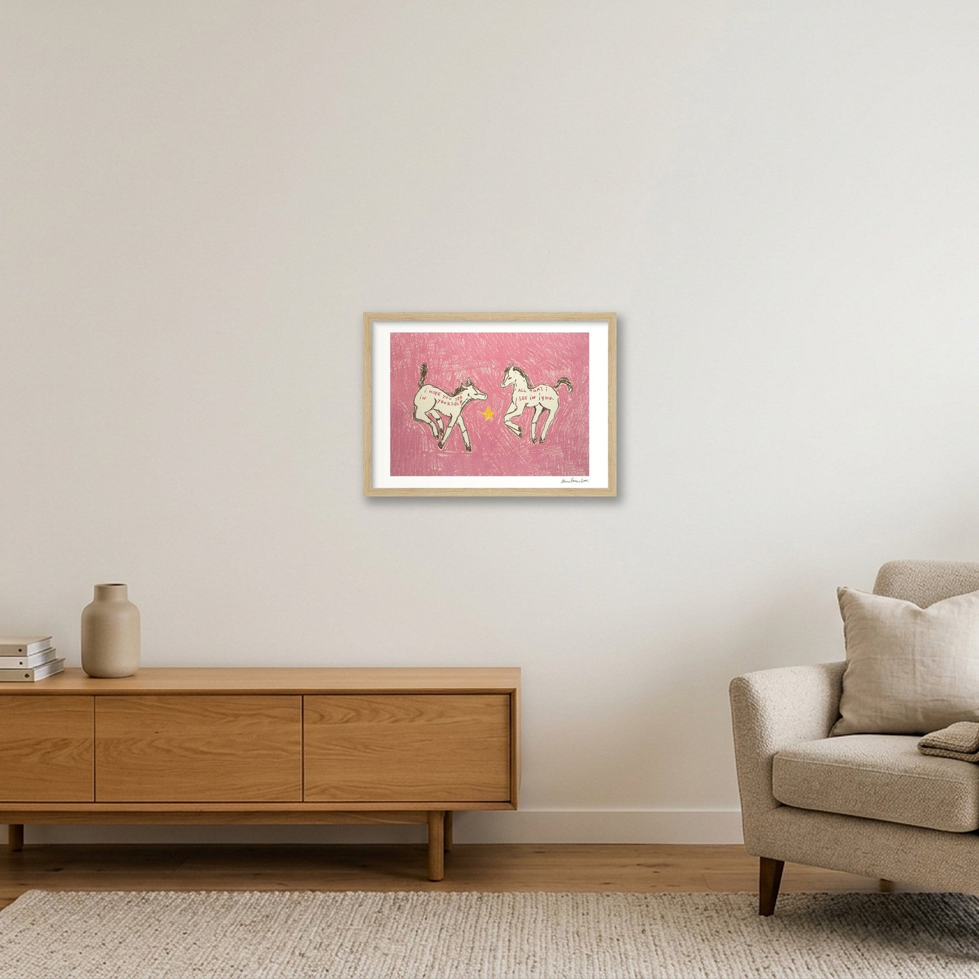 see in me see in you — A3 (42×30cm, 17×12") Oak Frame