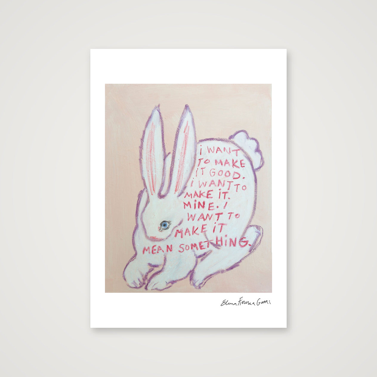 mean it — A5 (15×21cm, 6×8") Print only