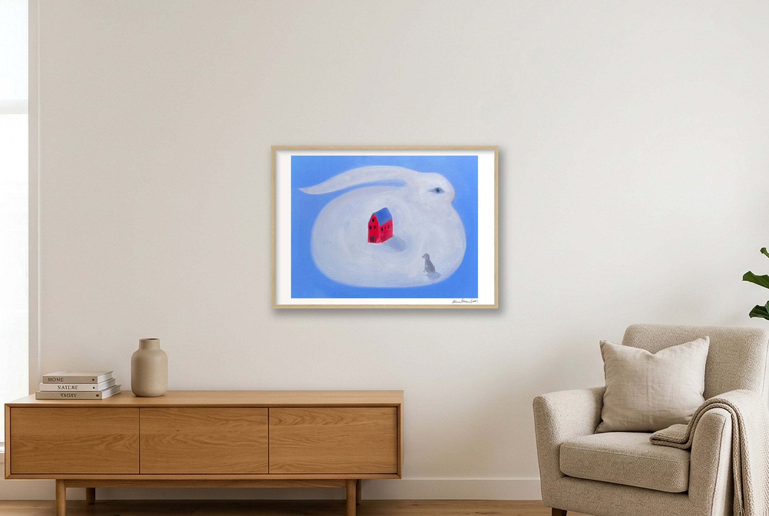 protector — A1 (84×59cm, 33×23") Oak Frame
