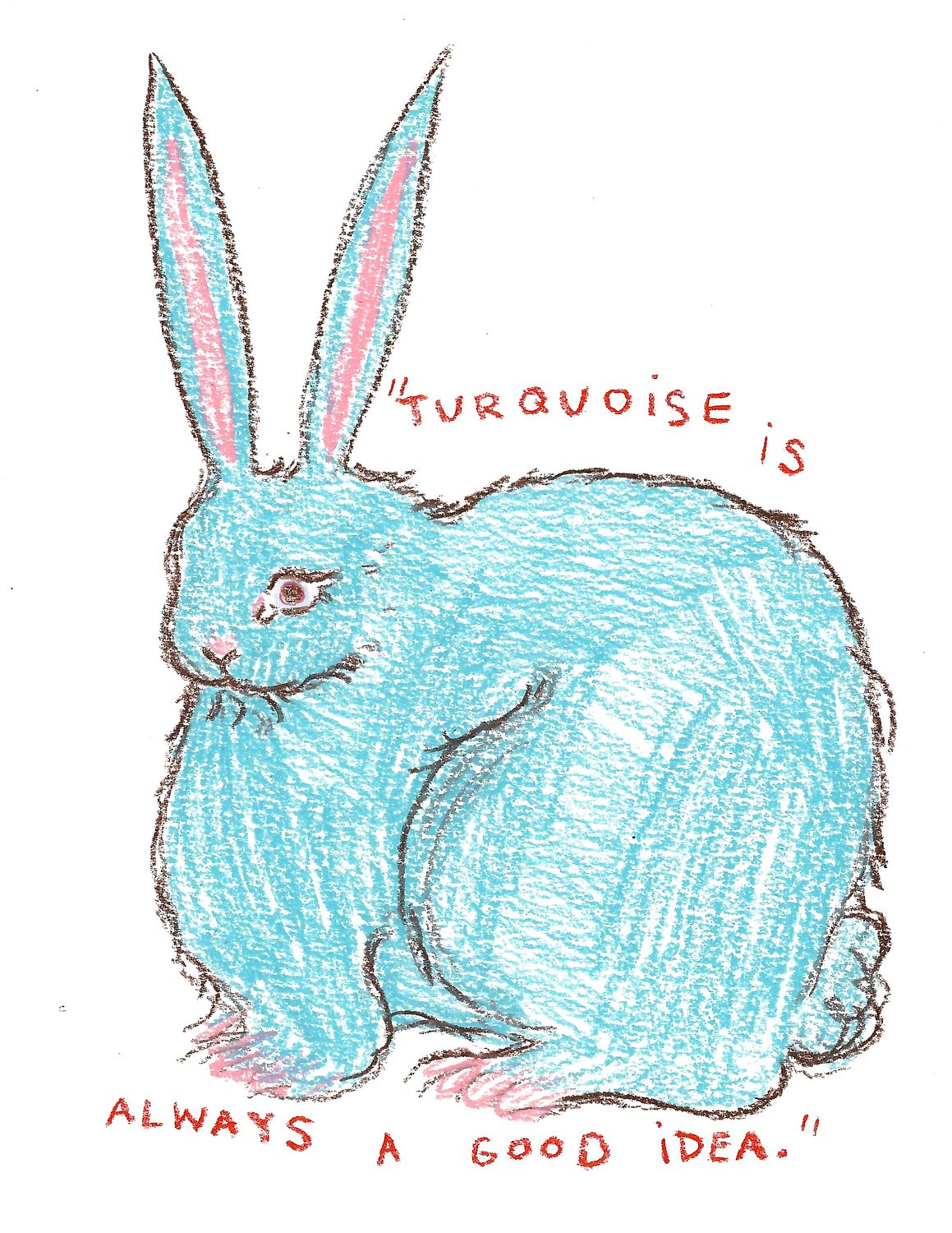 turquoise bun
