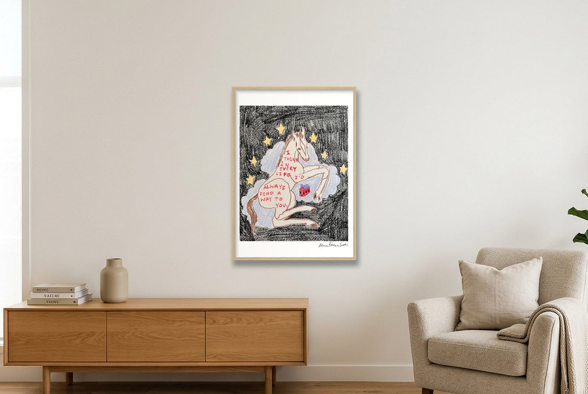 a way to you — A1 (59×84cm, 23×33") Oak Frame