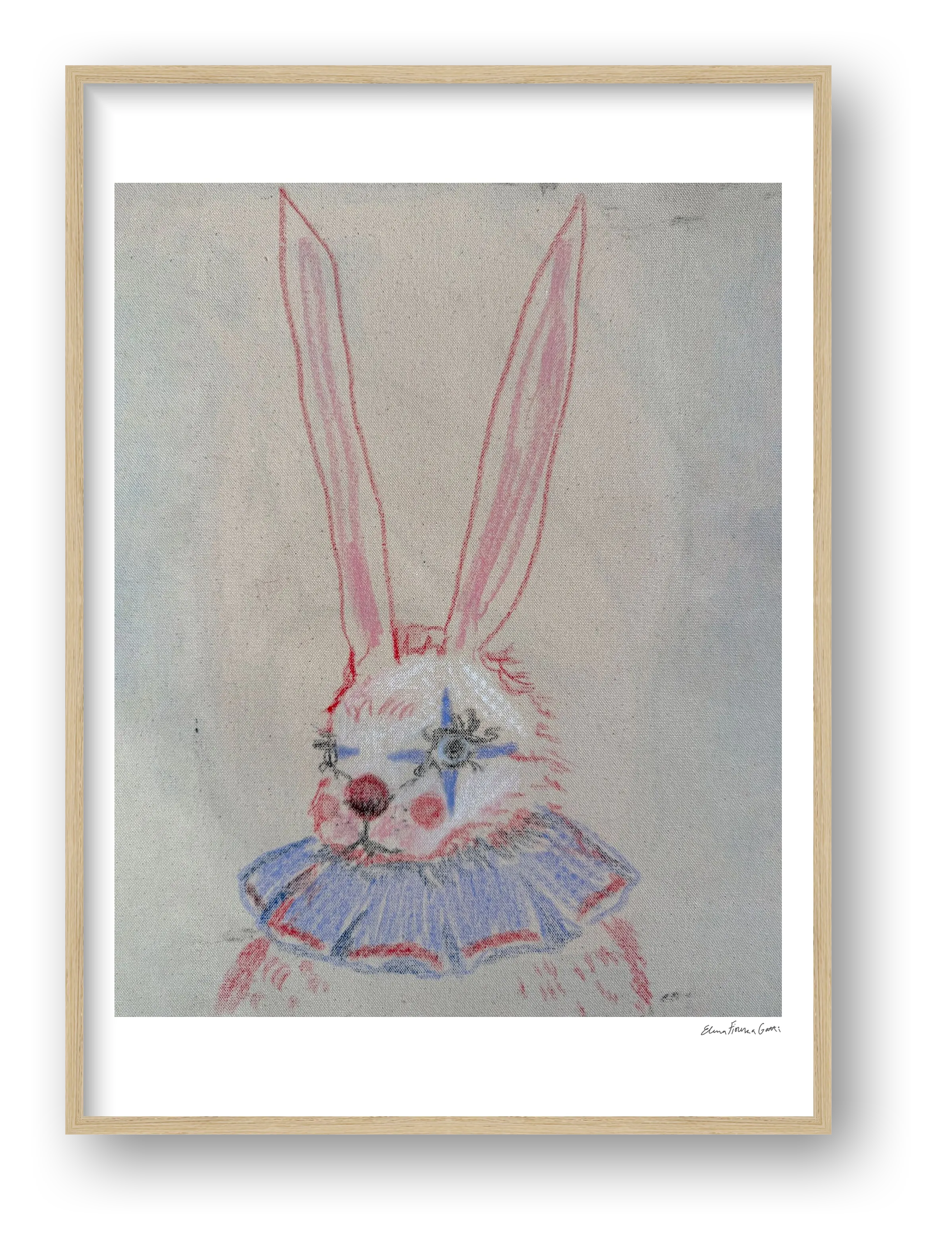 the original clown bun — framed