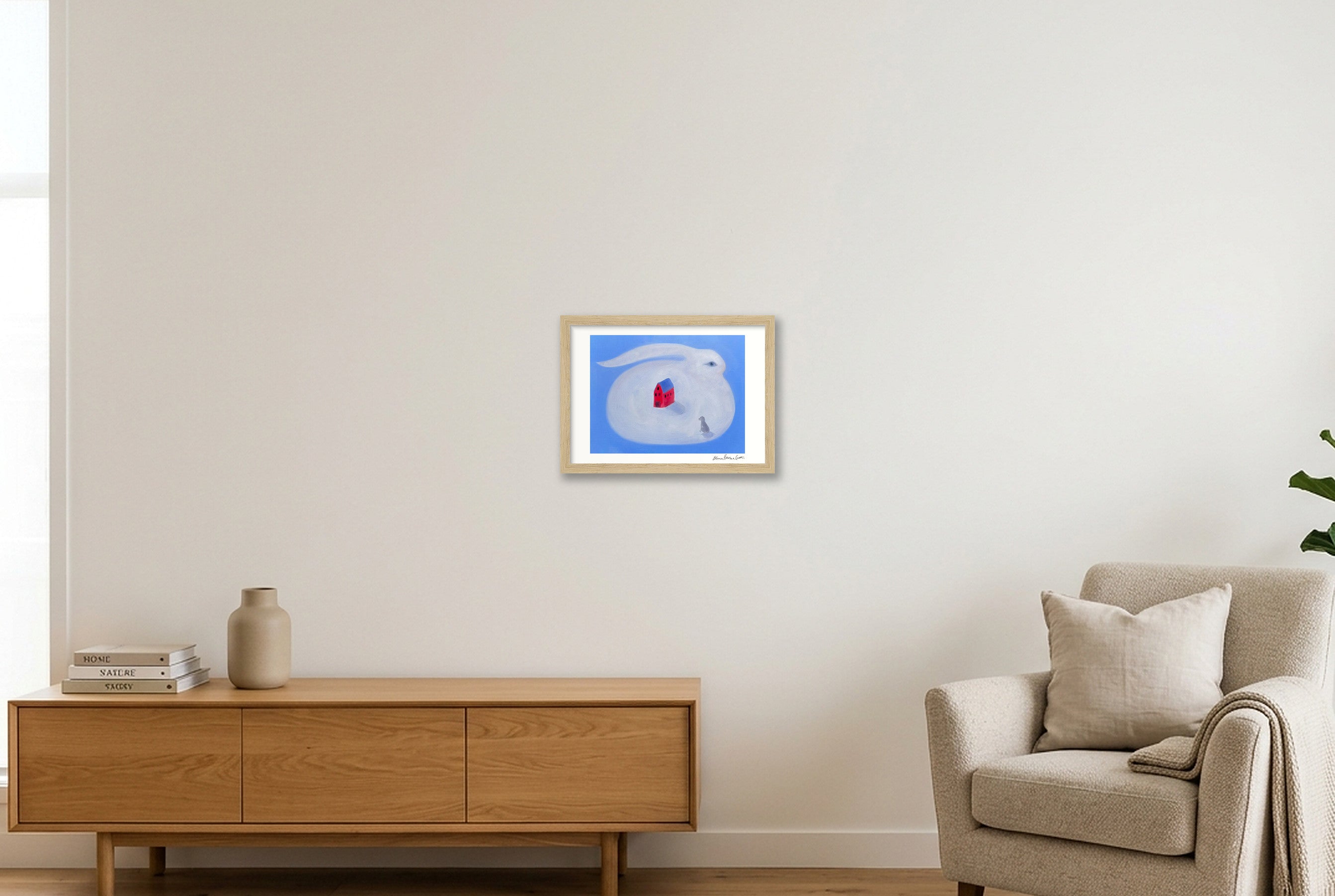 protector — A4 (30×21cm, 12×8") Oak Frame