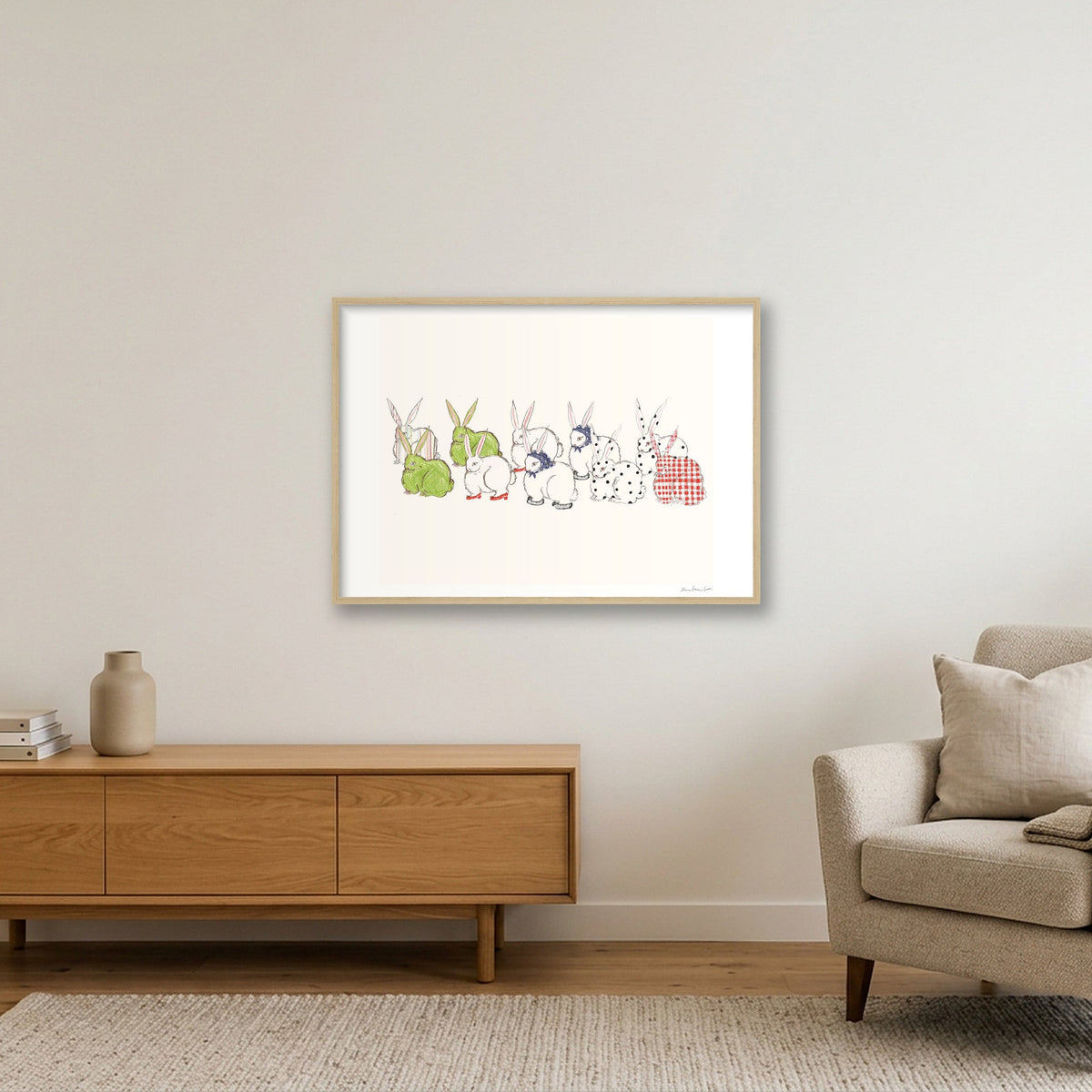 the gathering — A1 (84×59cm, 33×23") Oak Frame