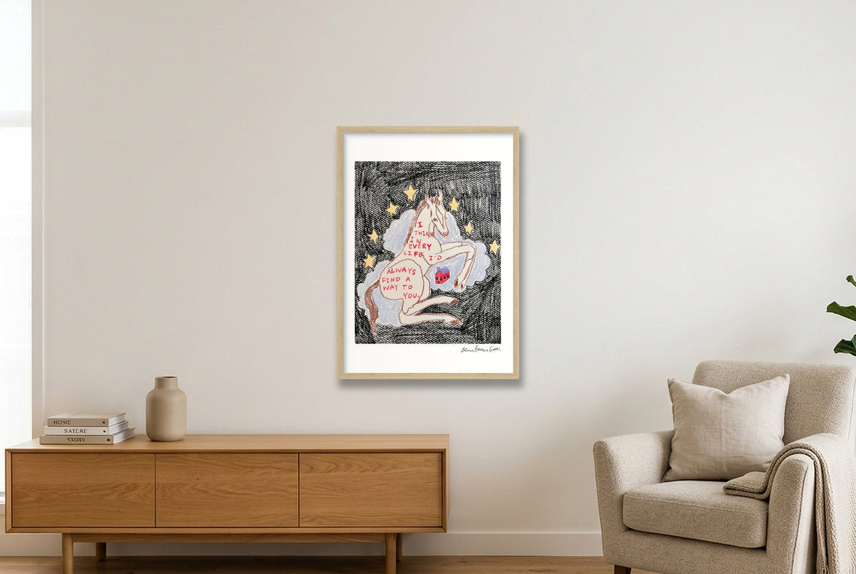 a way to you — A2 (42×59cm, 17×23") Oak Frame