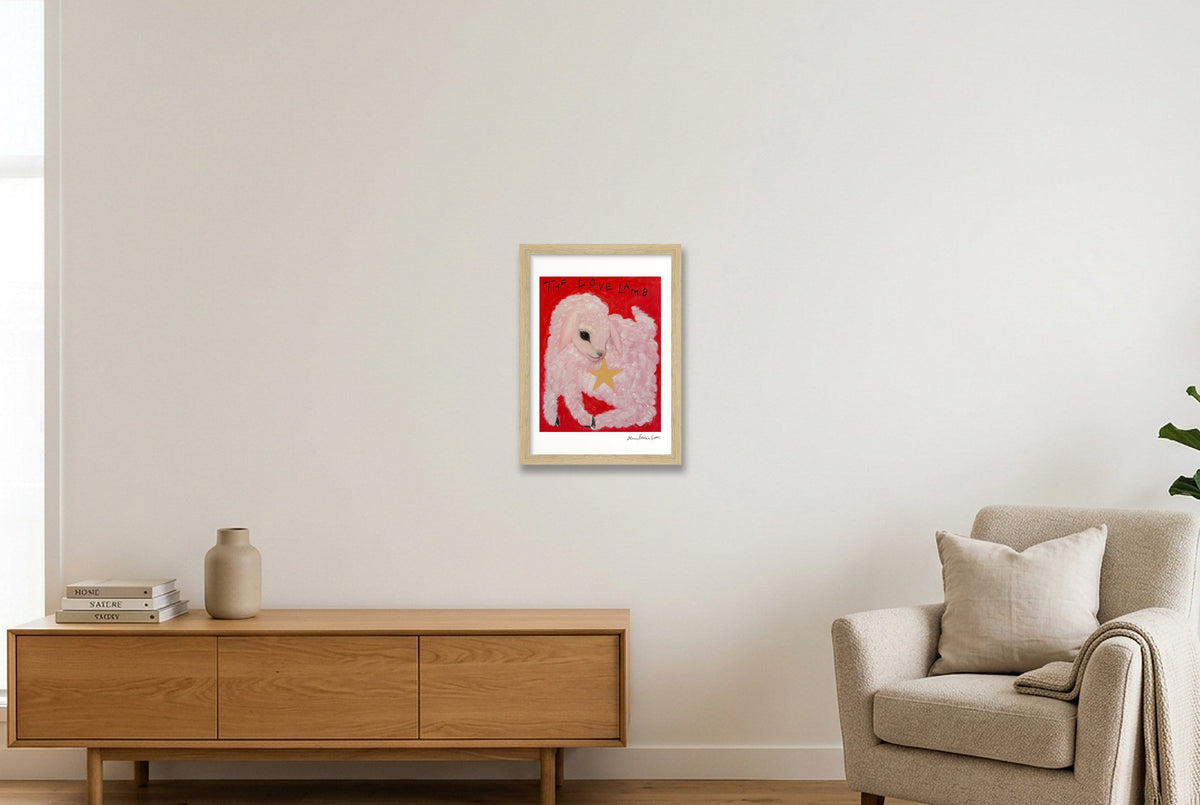 the love lamb — A4 (21×30cm, 8×12") Oak Frame