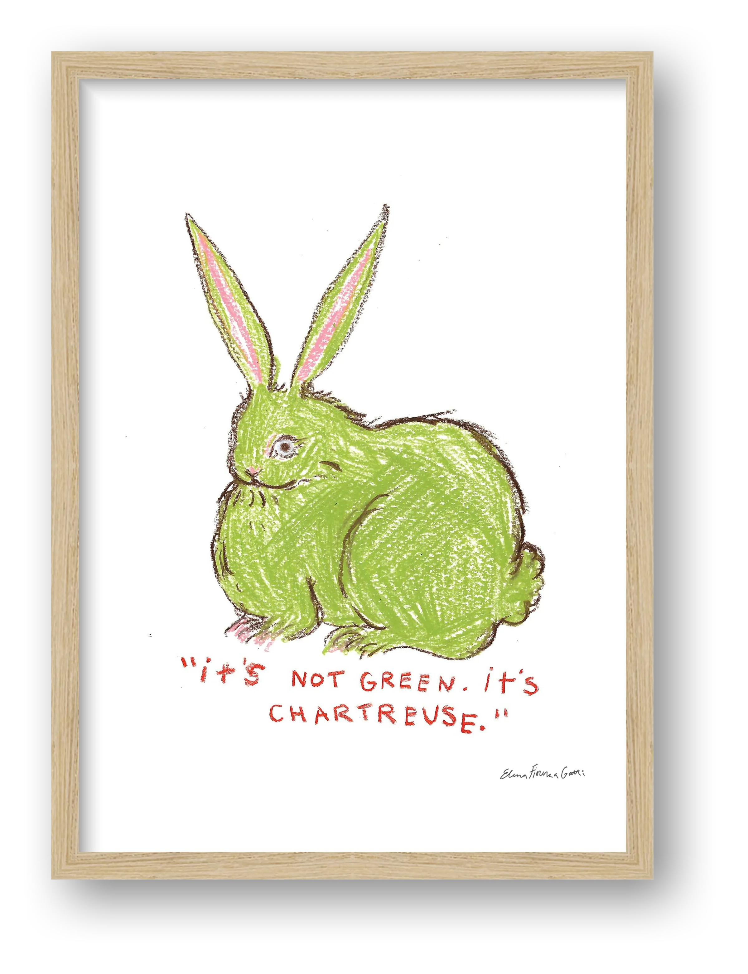 chartreuse bun — framed