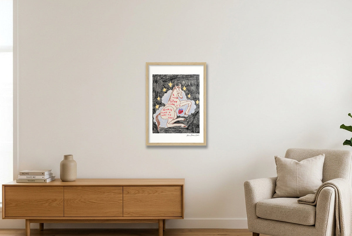 a way to you — A3 (30×42cm, 12×17") Oak Frame