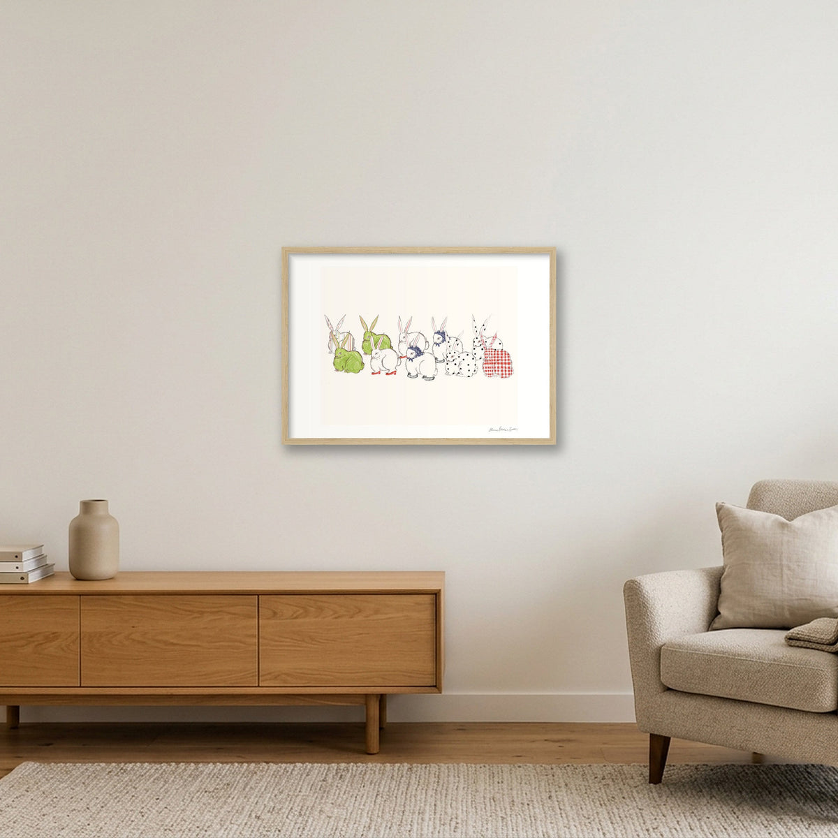 the gathering — A2 (59×42cm, 23×17") Oak Frame