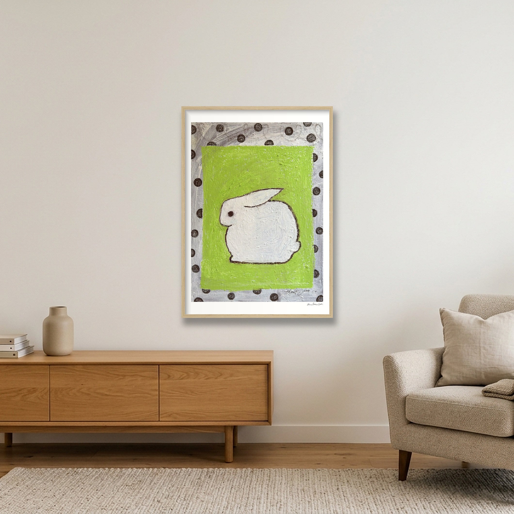 mod bun — A1 (59×84cm, 23×33") Oak Frame