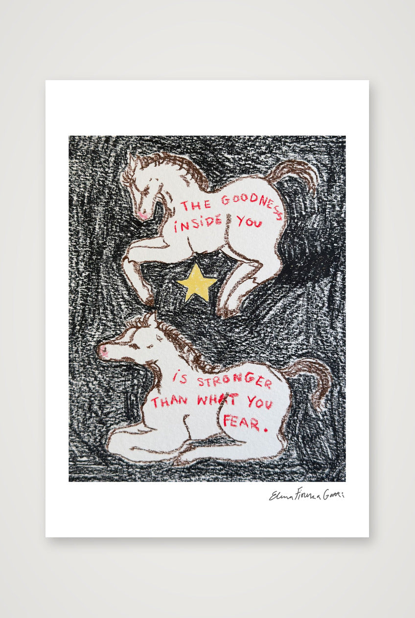 goodness inside you (horses) — A4 (21×30cm, 8×12") Print only