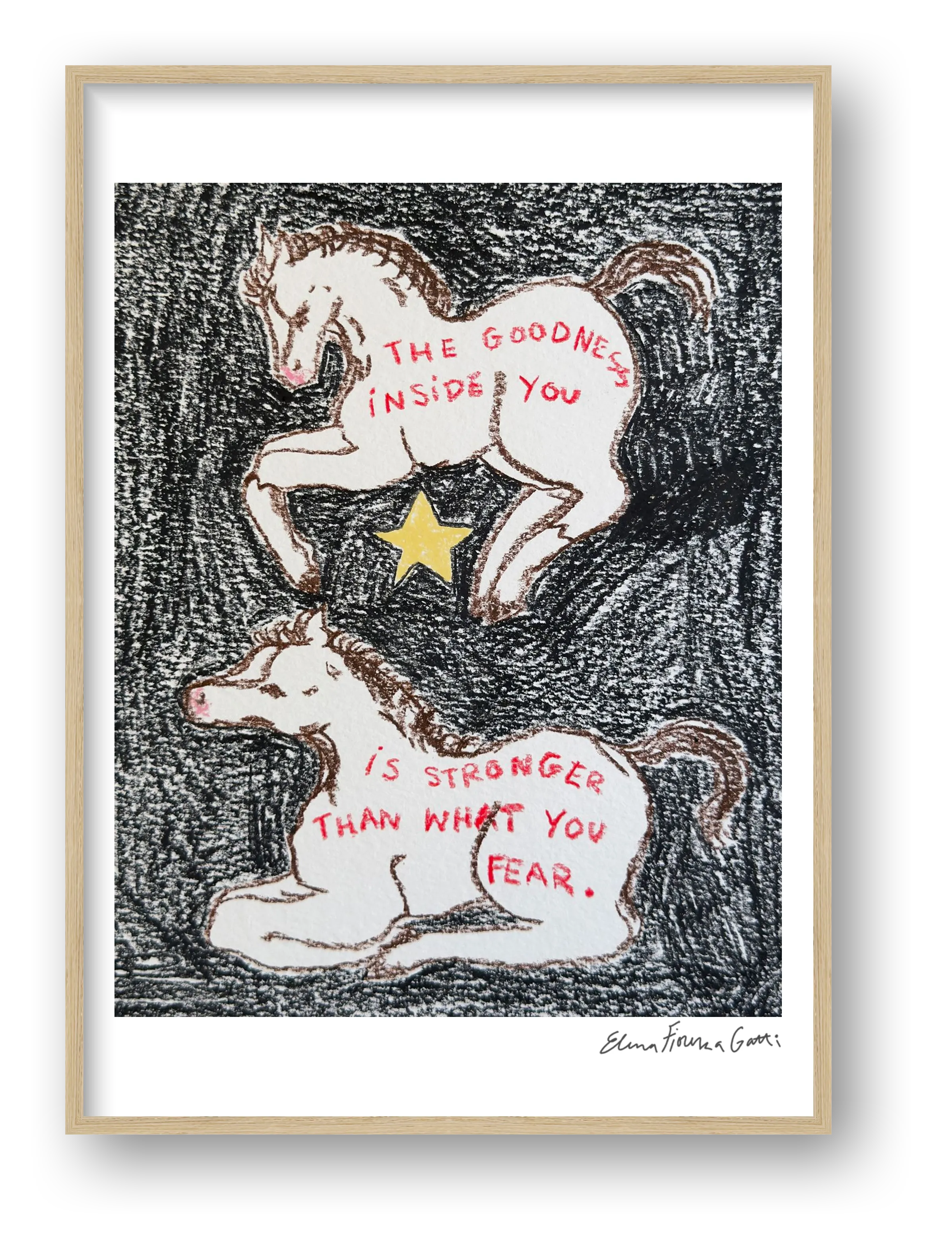 goodness inside you (horses) — framed