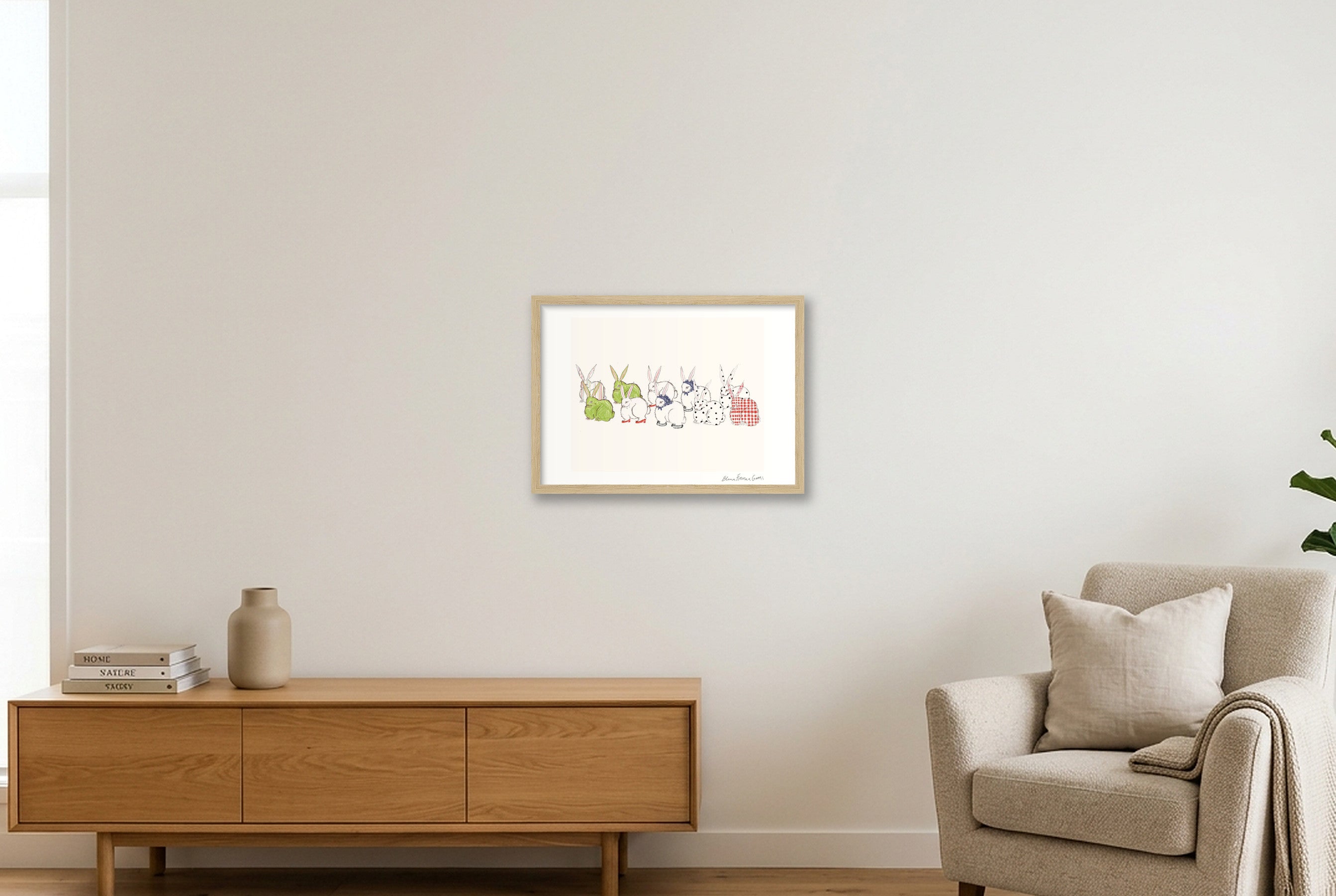 the gathering — A3 (42×30cm, 17×12") Oak Frame