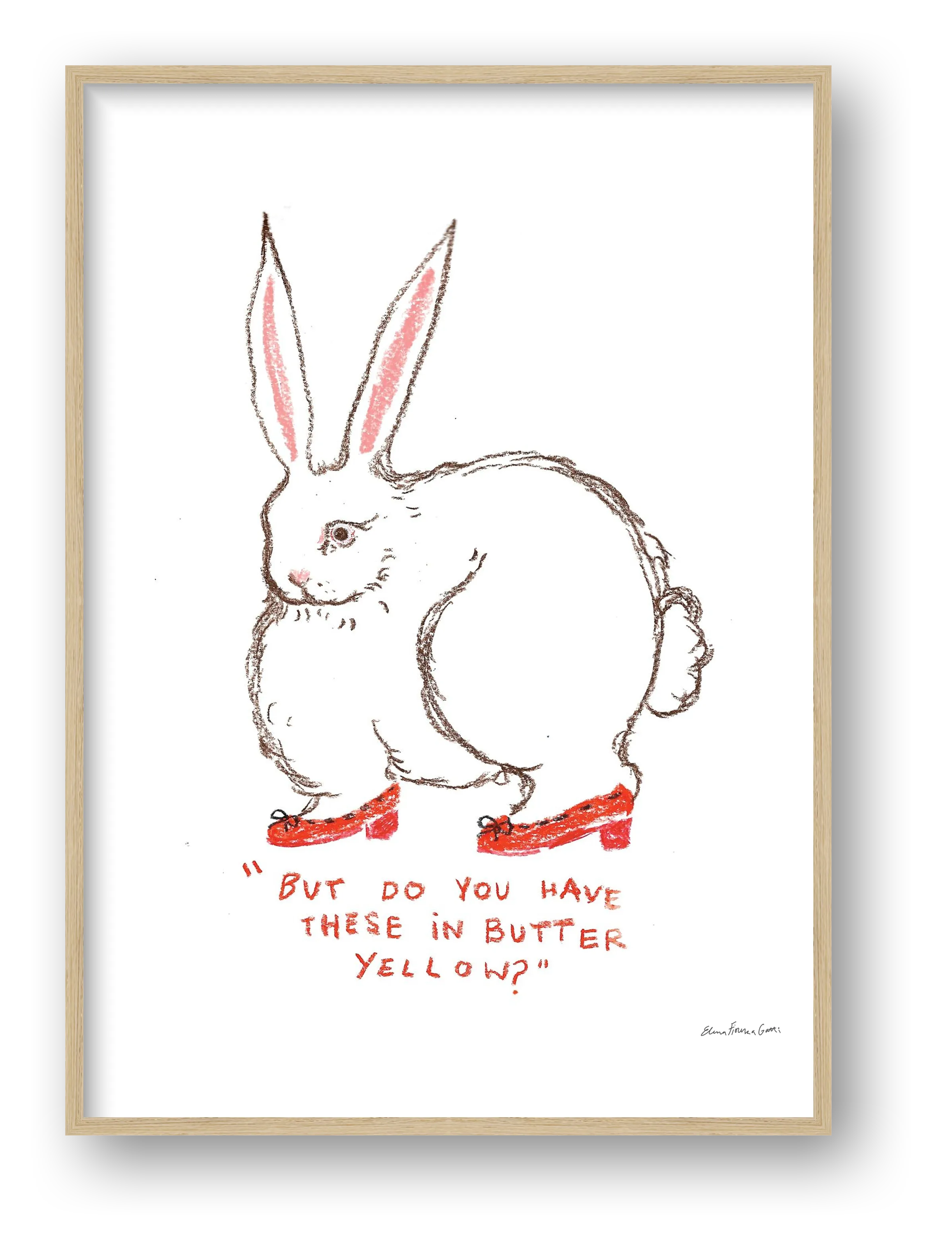 butter yellow bun — framed