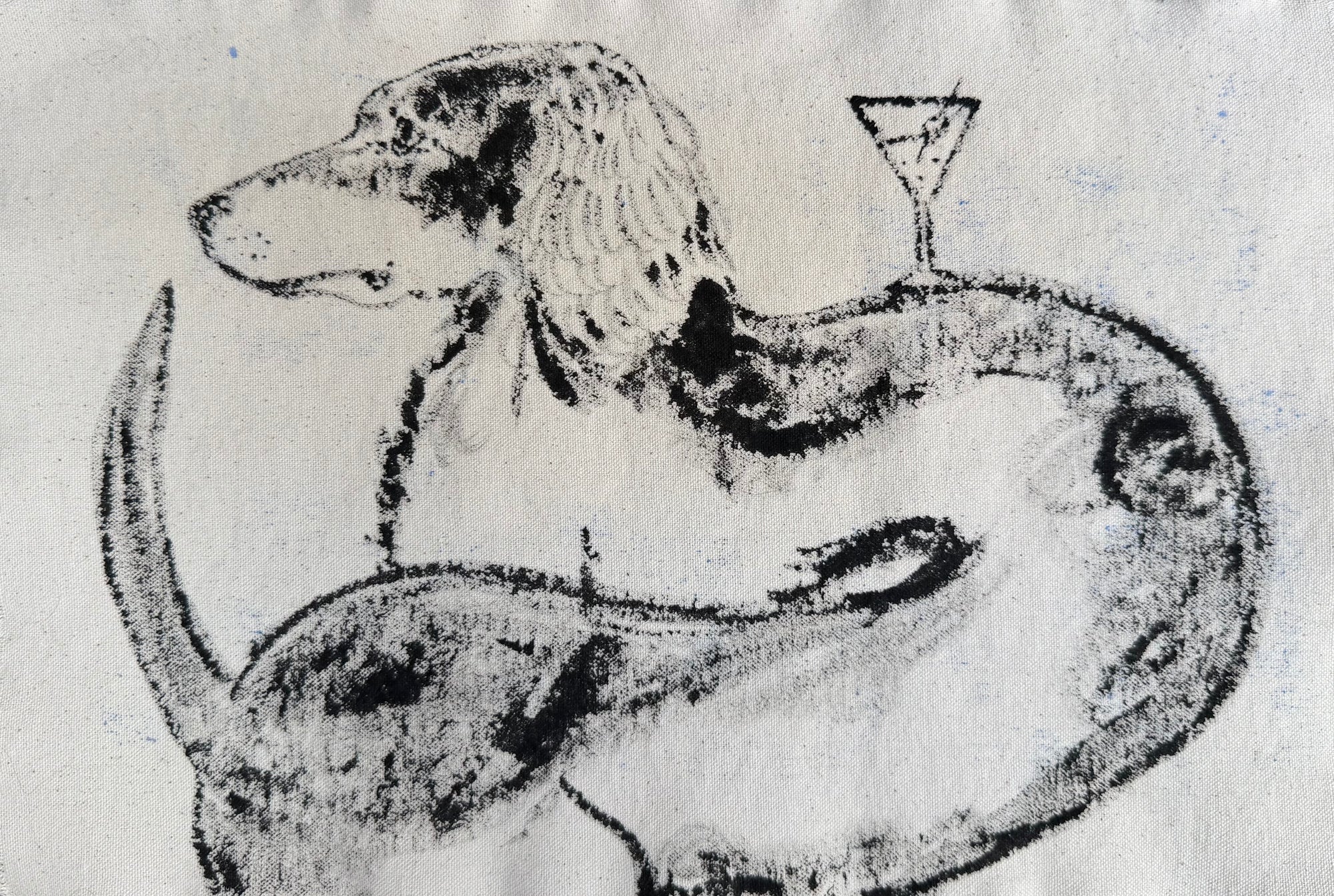 dachshund with a martini