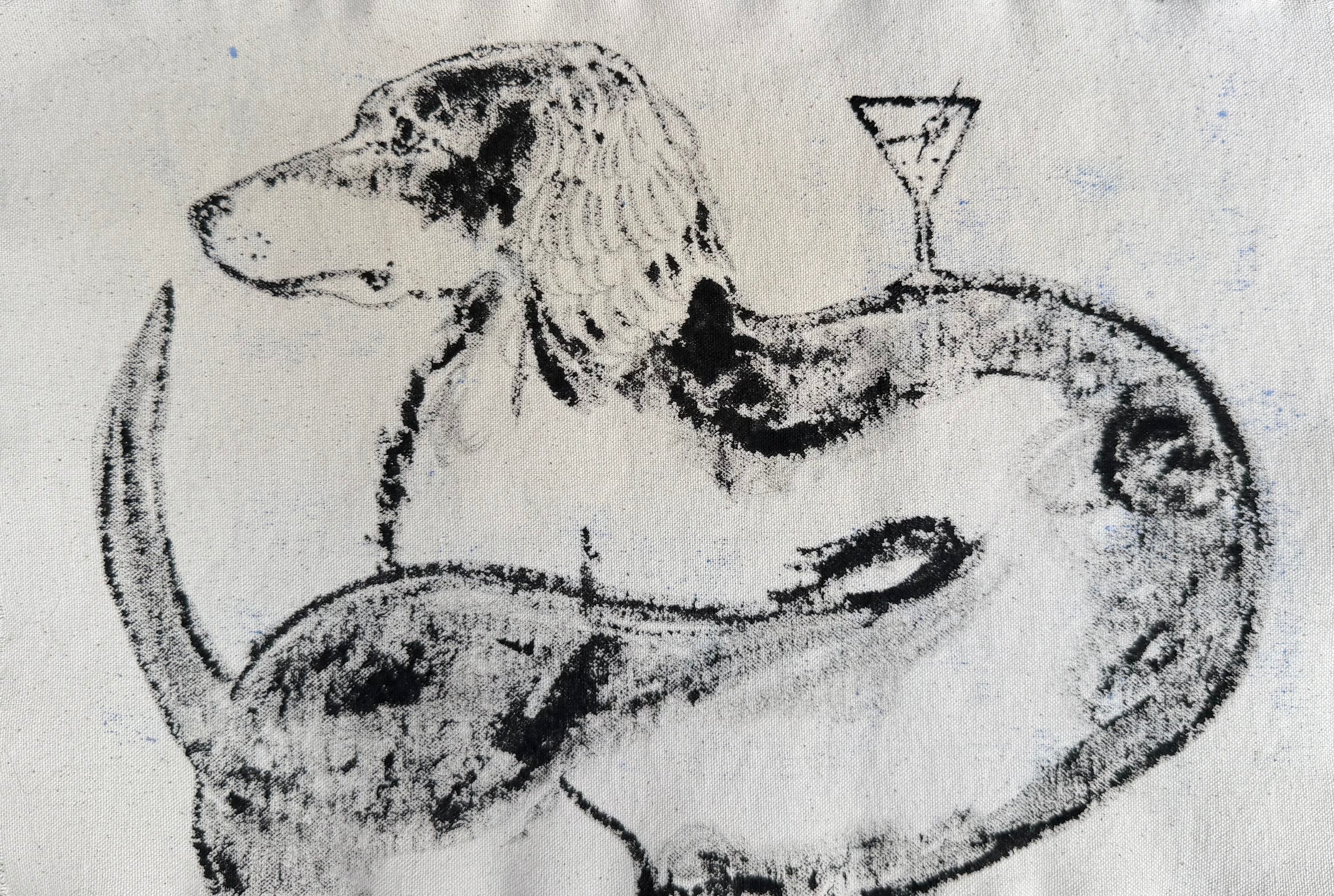 dachshund with a martini