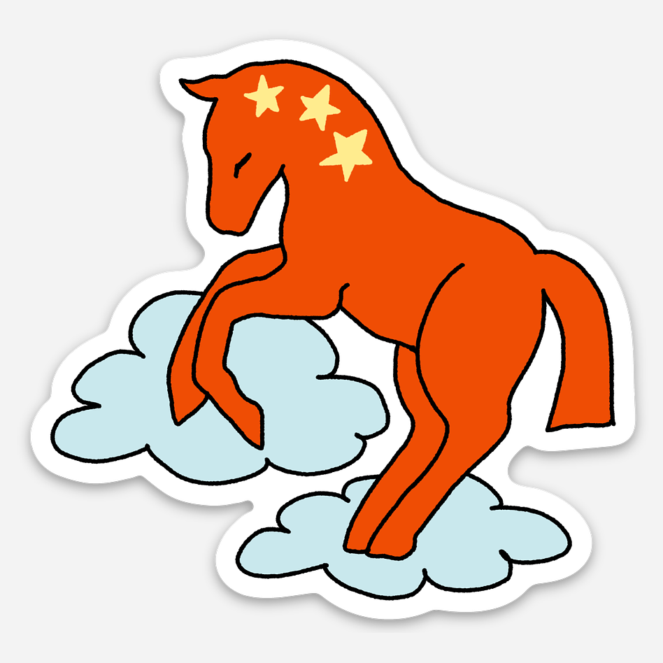 year of the fire horse sticker