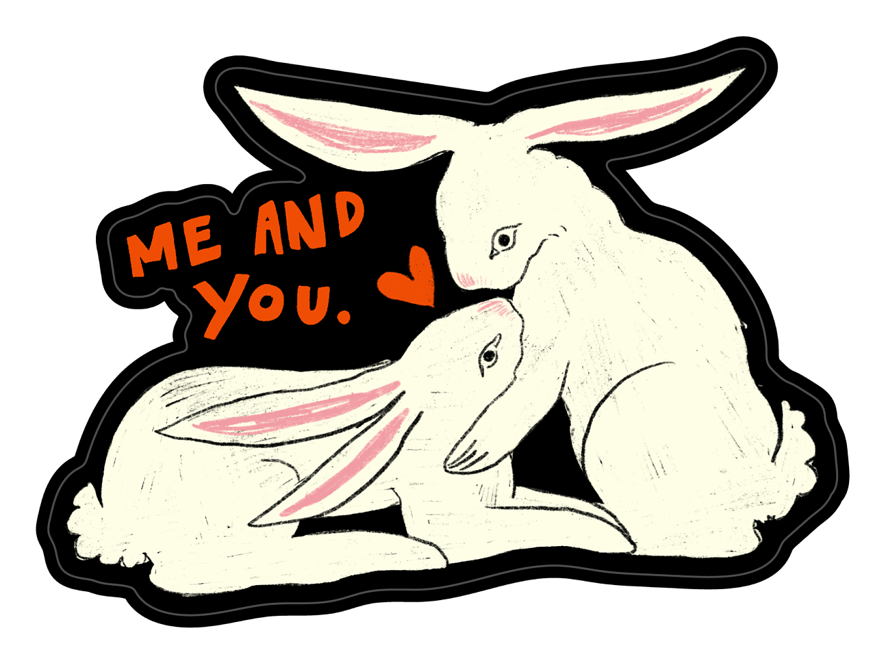 you and me sticker