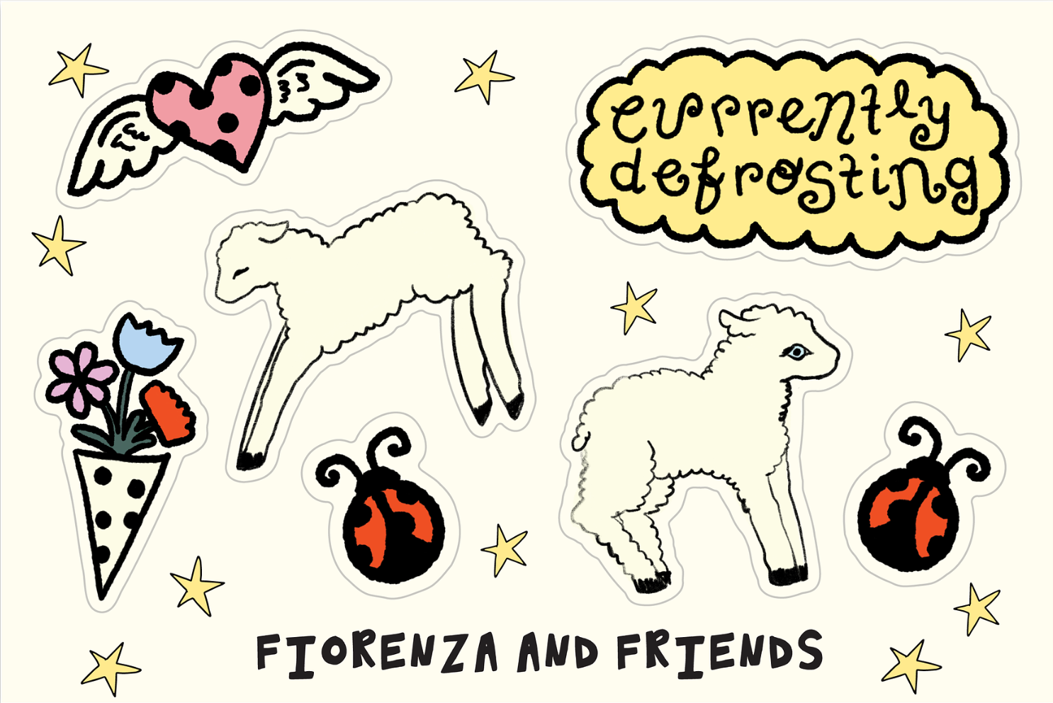 may v2 fiorenza frienza sticker sheet