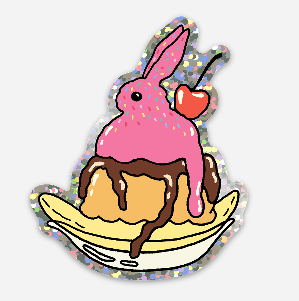 glitter sundae sticker