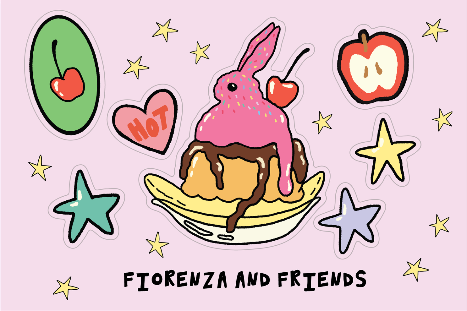 june v2 fiorenza frienza sticker sheet