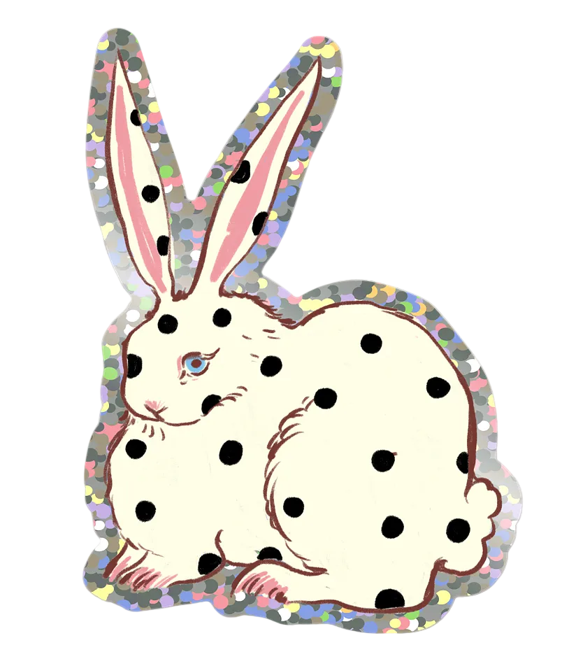 glitter dot bun