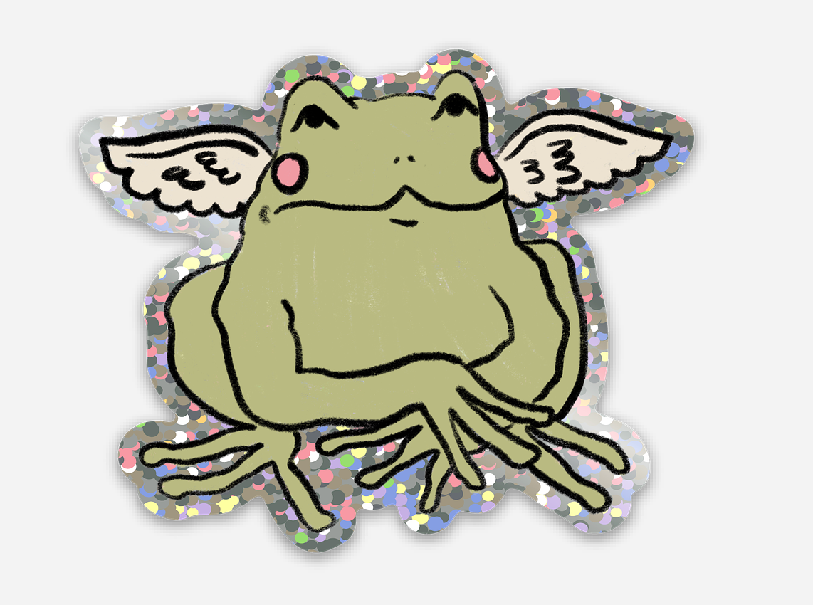 glitter magical frog