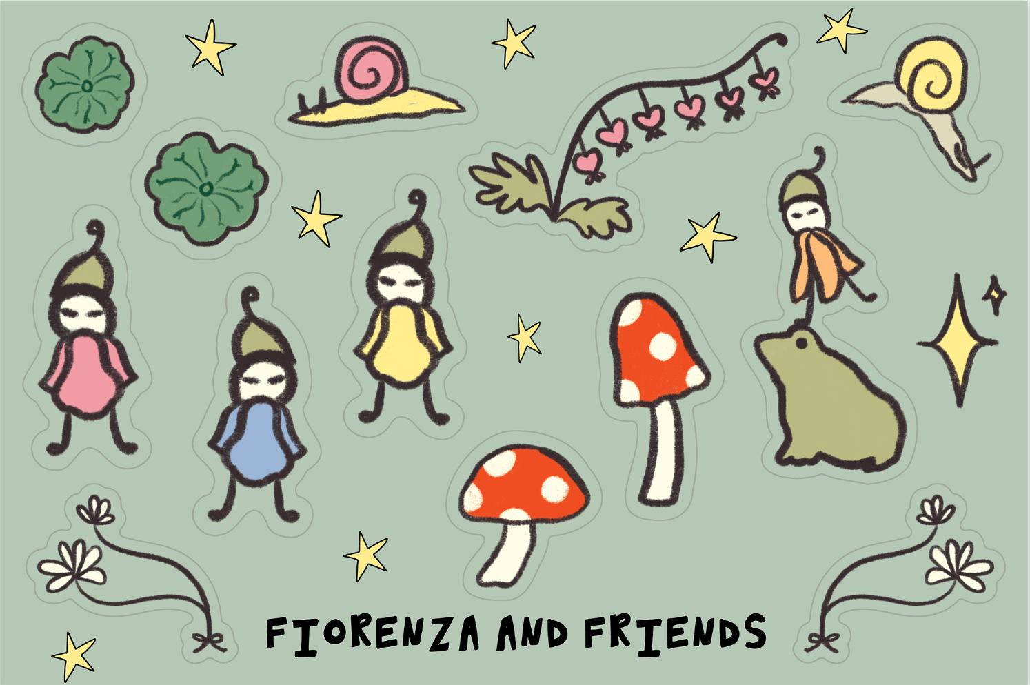 august v3 fiorenza frienza sticker sheet
