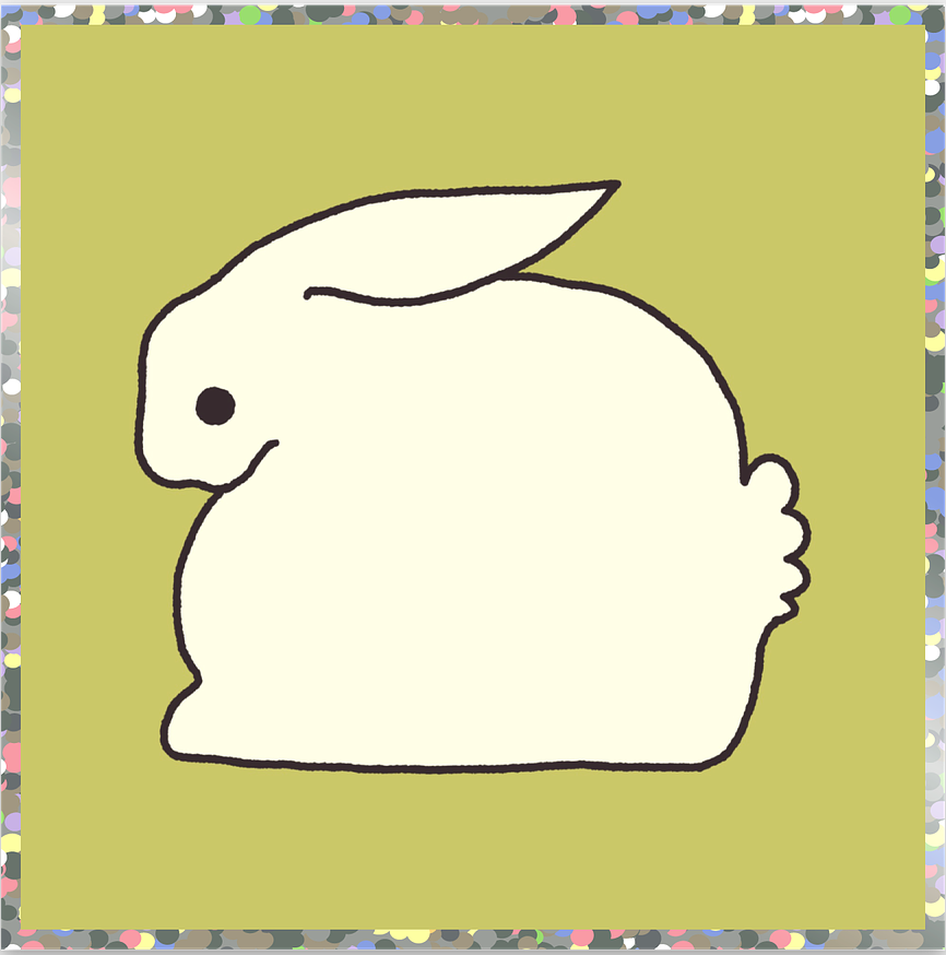 mod bun glitter sticker