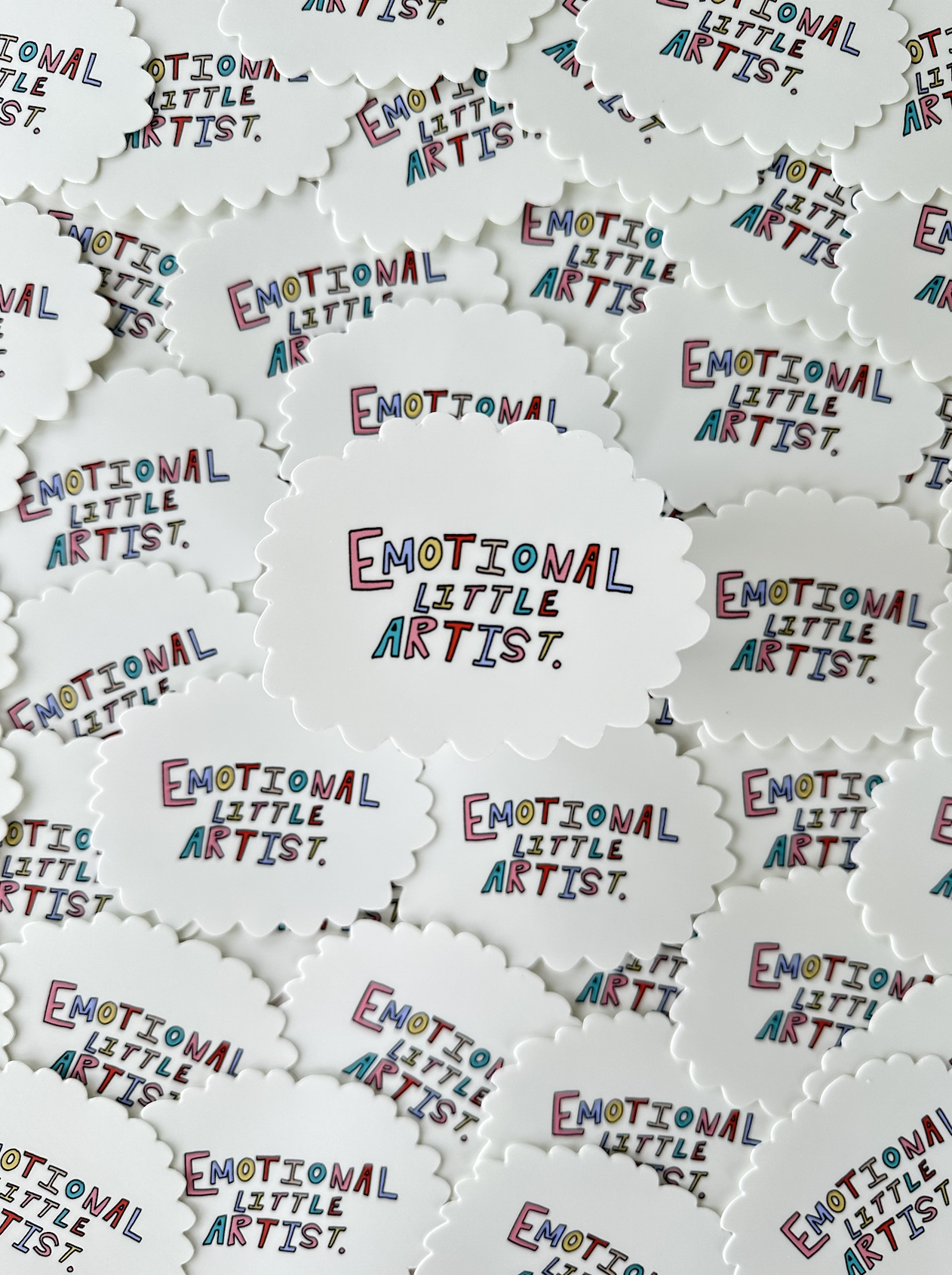 emotional little artist sticker