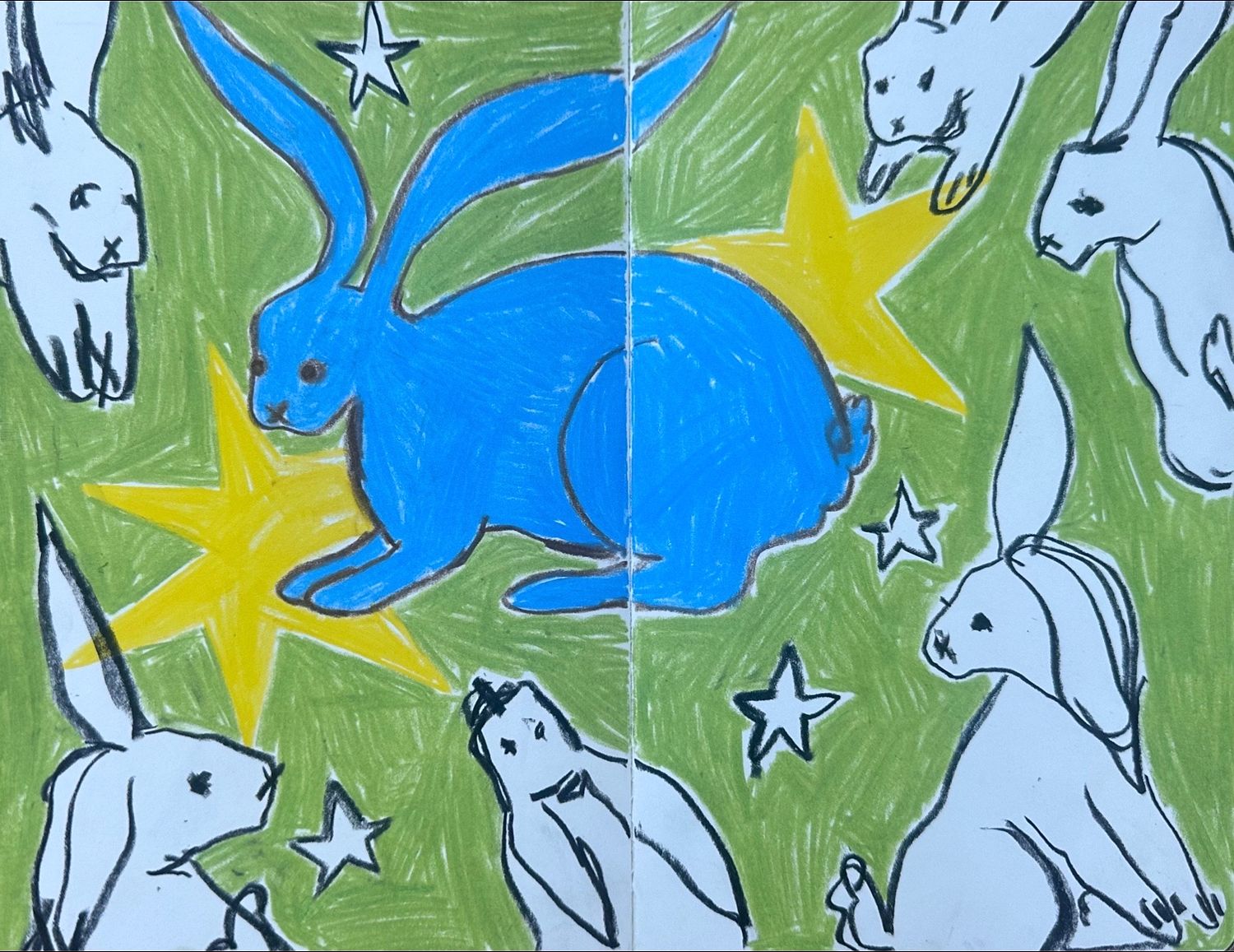 the blue bun