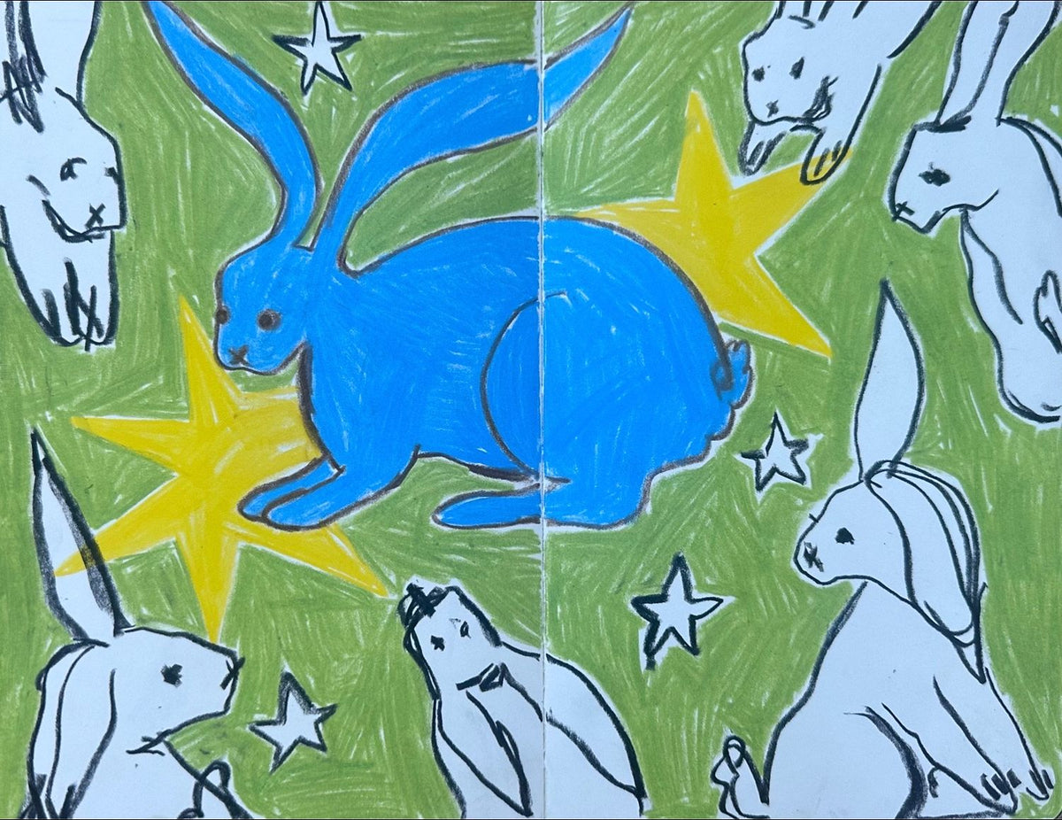 the blue bun