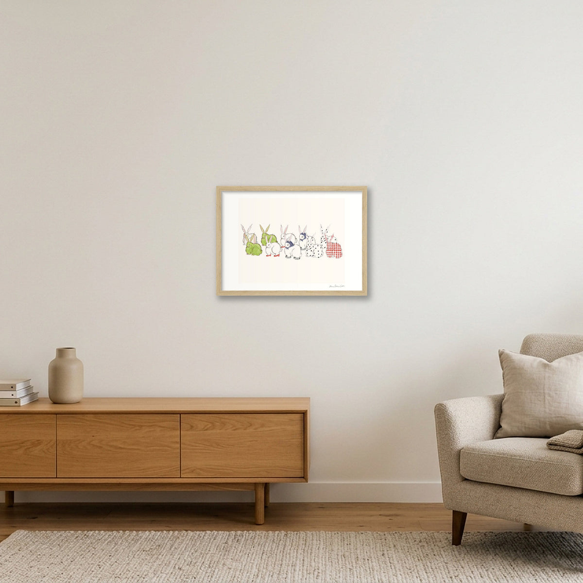 the gathering — A3 (42×30cm, 17×12") Oak Frame