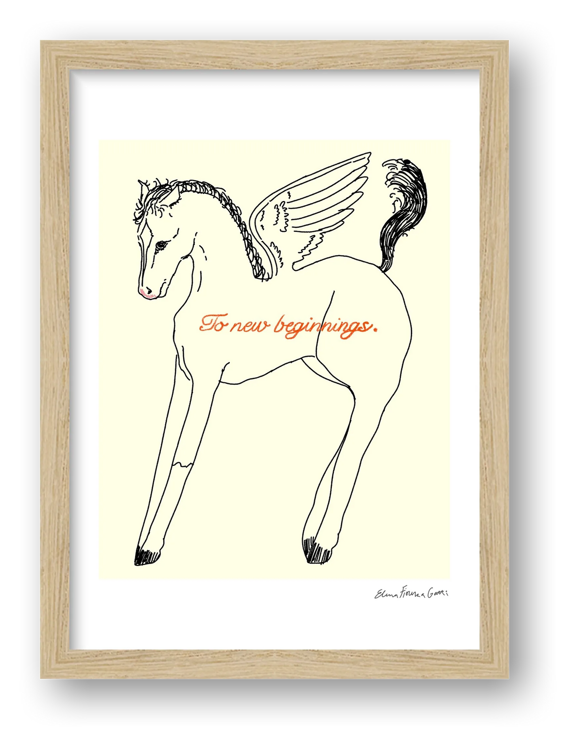 to new beginnings — framed