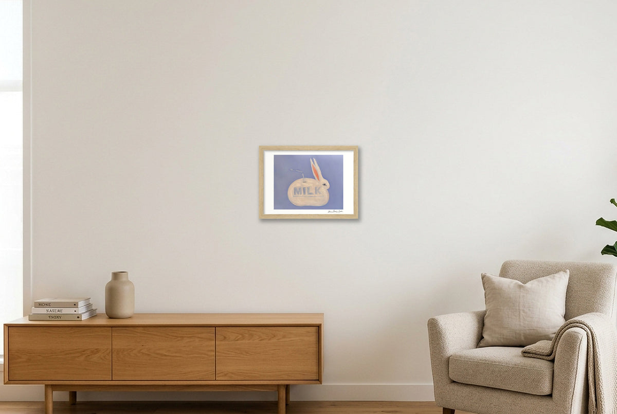 milk bun — A4 (30×21cm, 12×8") Oak Frame