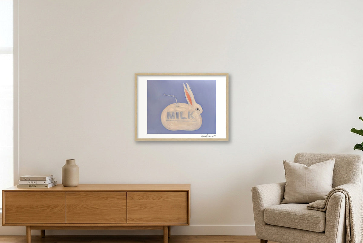 milk bun — A2 (59×42cm, 23×17") Oak Frame