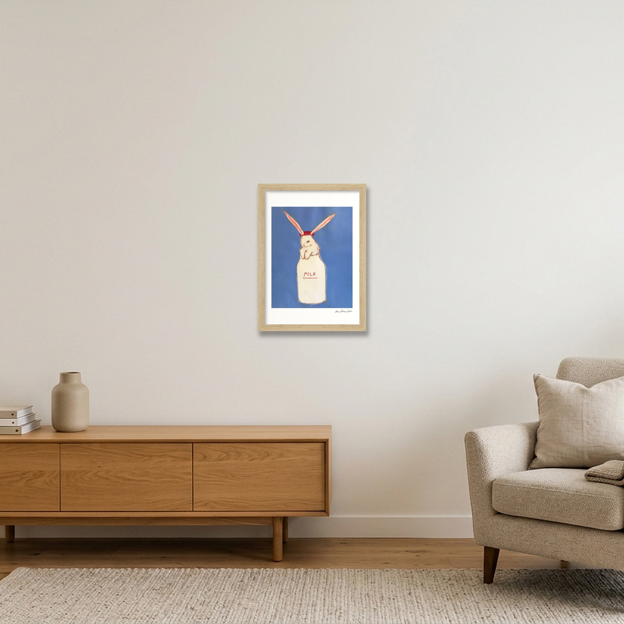 milk bun v2 — A4 (21×30cm, 8×12") Oak Frame