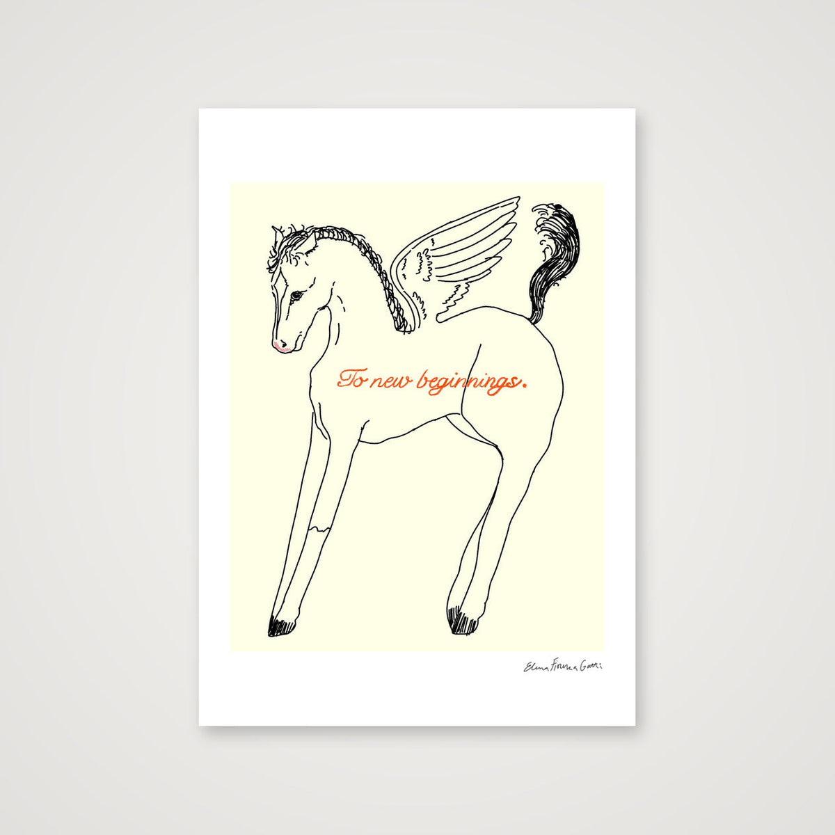 to new beginnings — A4 (21×30cm, 8×12") Print only