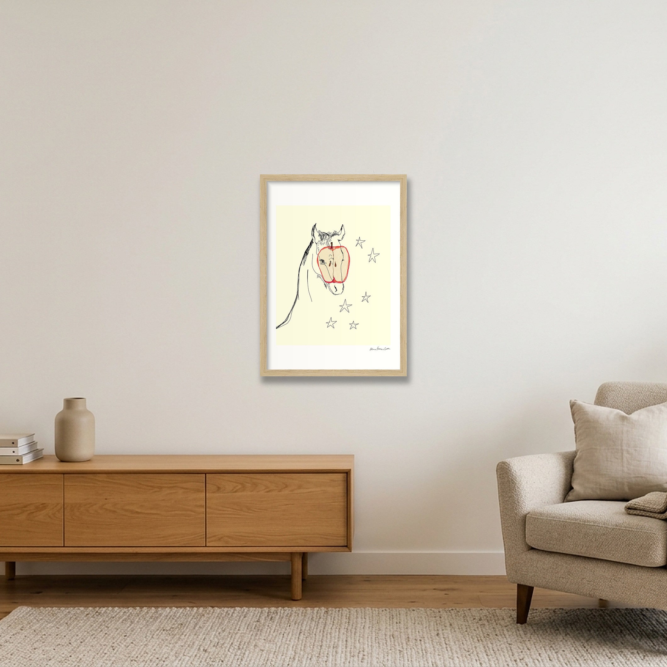 apple of my eye — A3 (30×42cm, 12×17") Oak Frame