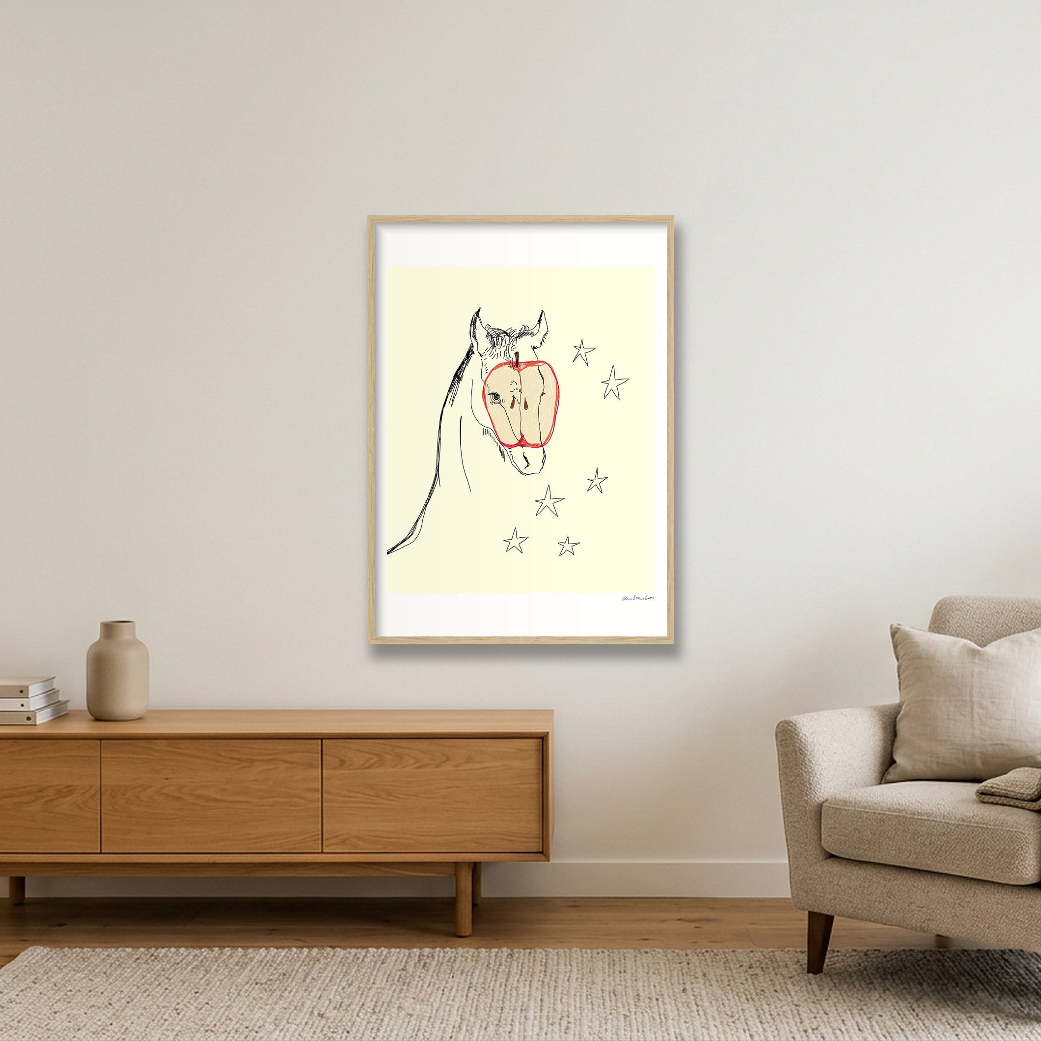 apple of my eye — A1 (59×84cm, 23×33") Oak Frame
